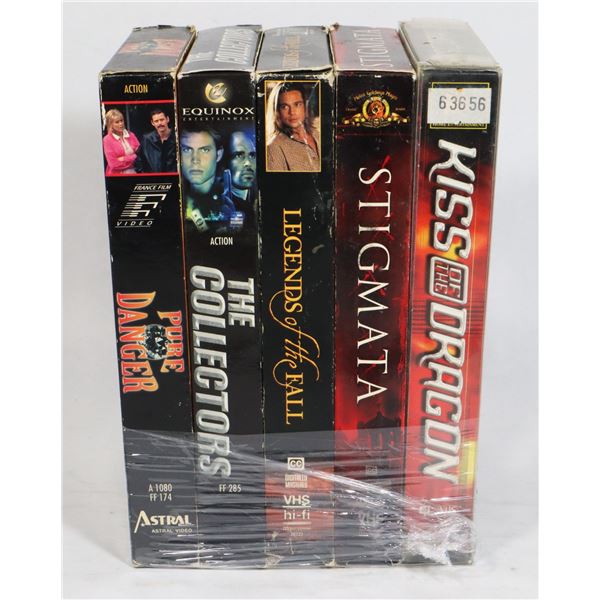 VHS TAPES INCLUDES KISS OF THE DRAGON