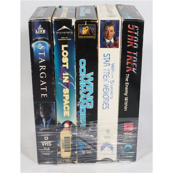 X5 VHS TAPES INCLUDES STAR TREK