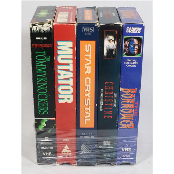 X5 VHS TAPES INCLUDES CHRISTINE