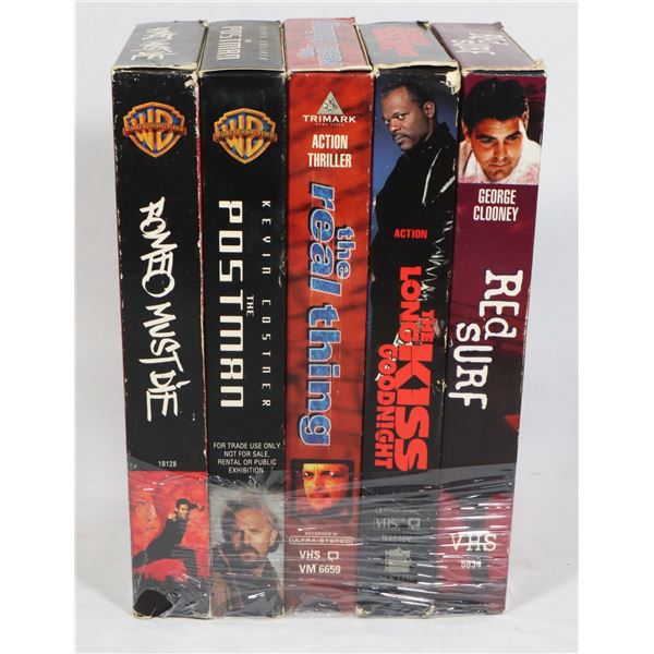 X5 VHS TAPES INCLUDES THE LONG KISS GOODNIGHT