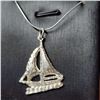 Image 1 : SILVER SAILBOAT STYLE NECKLACE