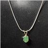 Image 1 : SILVER EMERALD NECKLACE