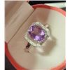 Image 2 : SILVER AMETHYST RING (~SIZE 7)