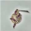 Image 1 : SILVER GOLD PLATED &RUBY PENDANT
