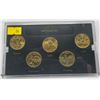 Image 1 : 2007 US Quarter Gold Set Montana, Washington, Idaho, Utah and Wyoming