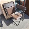 Image 2 : 3 COSCO FOLDING LEATHER PADDED CHAIRS