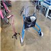 Image 1 : BLUE FOLDING WALKER AND HUGO WALKING CANE