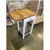 Image 2 : SMALL ROLLING KITCHEN ISLAND WITH DROP SIDE AND DRAWER