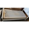 Image 2 : WHITE SINGLE SIZE BEDFRAME W/ BOX SPRING