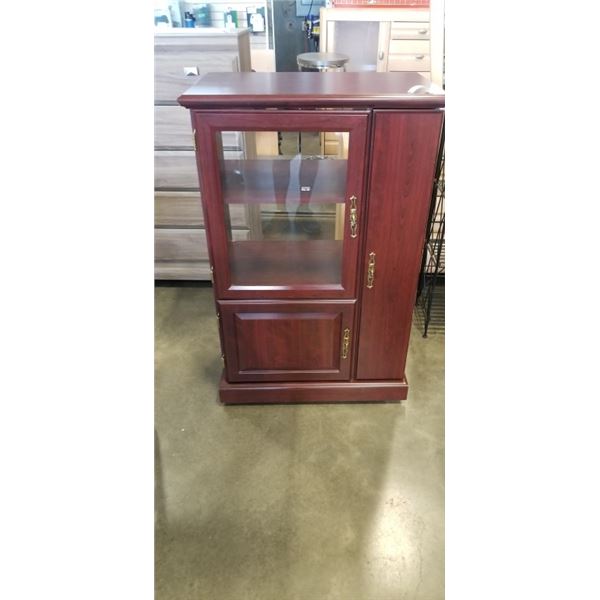 ROLLING GLASS DOOR CABINET