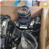 Image 2 : BOX OF ASSORTED VINTAGE 35MM CAMERAS, DIGITAL, AND VIDEO CAMERAS