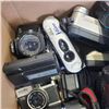 Image 2 : BOX OF ASSORTED VINTAGE 35MM CAMERAS, DIGITAL, VIDEO CAMERAS, AND FLASHES