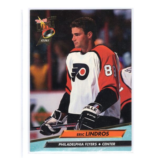 Eric Lindros Rookie Card 1992 Fleer #157