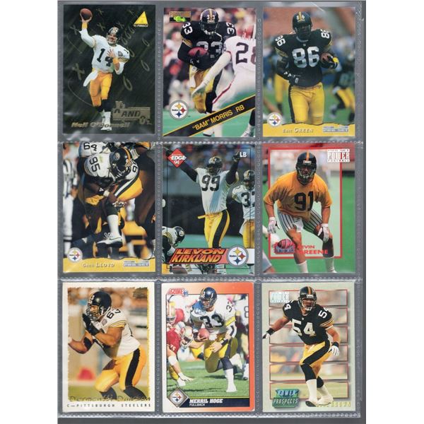 Lot of 9 Pittsburgh Steelers Cards