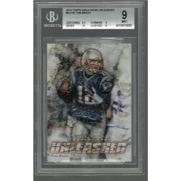 Tom Brady 2014 Topps Greatness Unleasehd #GUTB BGS 9