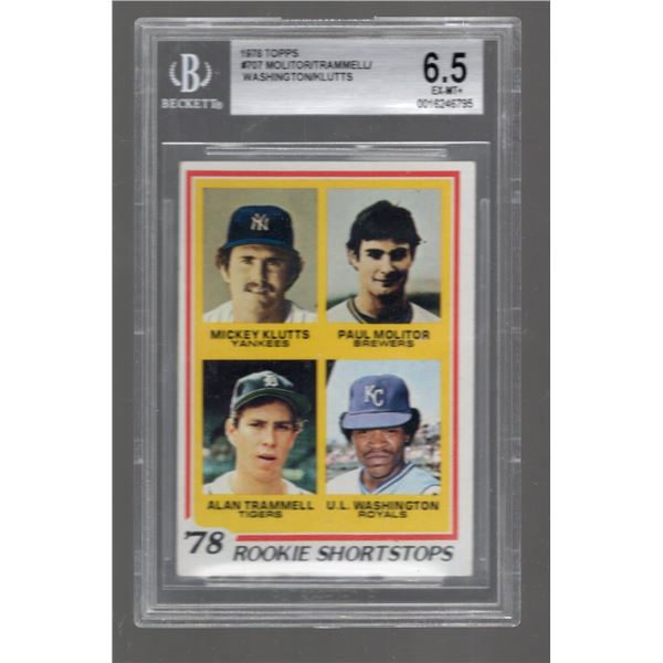 1978 Topps Rookie Shortstops #707 BGS 6.5 EX-MT+