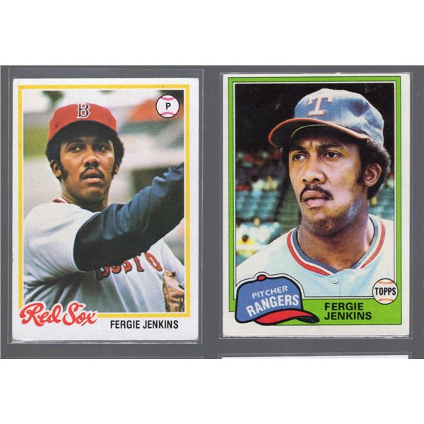 Fergie Jenkins 1981 Topps Card number 158 & 1978 Topps Card number 720