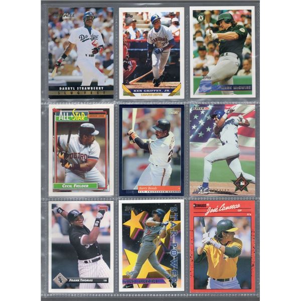 90's Power hitting ball crushers: Ken Griffey, Jr., Cecil Fielder, Mark McGwire, Barry Bonds, Darryl