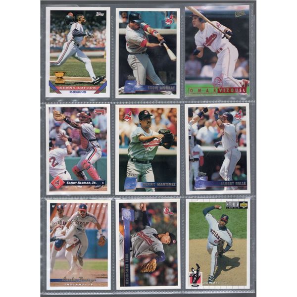 Cleveland Indians/Guardians cards of the 90's: Kenny Lofton, Omar Vizquel, Eddie Murray, Albert Bell