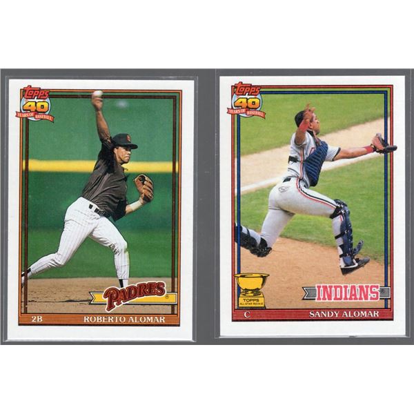 Roberto & Sandy Alomar 1990 Topps Card numbers 165 & 315