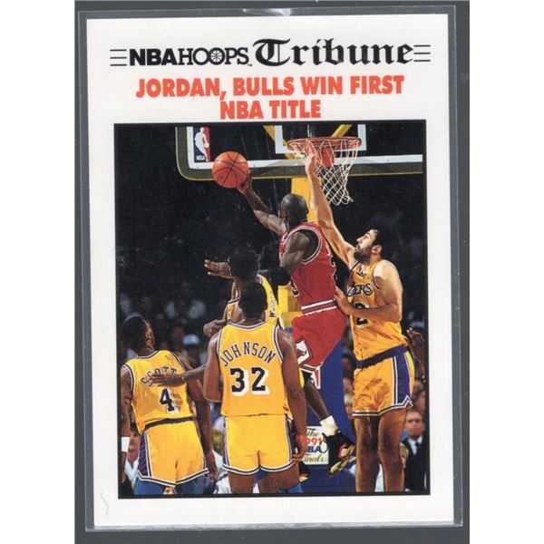 Michael Jordan Bulls Win First NBA Title 1991 NBA Hoops #542