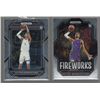 Image 1 : Lot of 2 Victor Wembanyama Rookie Cards 2023 Panini Prizm Draft Picks Fireworks, Base