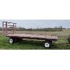 Image 1 : FLAT DECK HAY WAGON - APPROX 18 FEET