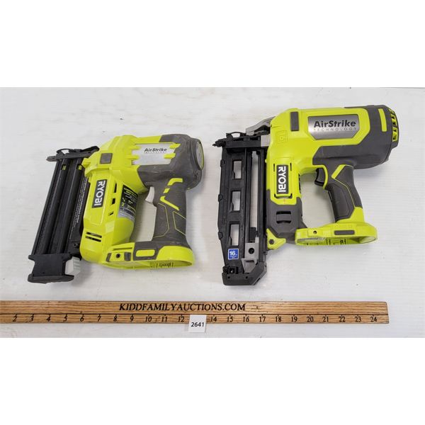 LOT OF 2 - RYOBI AIRSTRIKE NAILERS