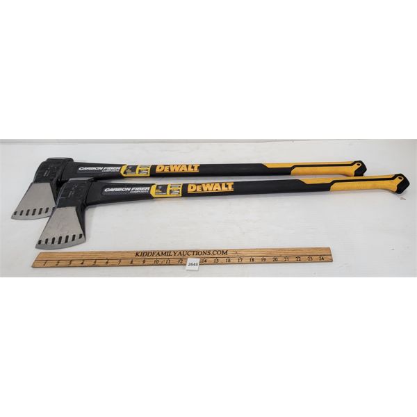 LOT OF 2 - DEWALT CARBON FIBER COMPOSITE AXES