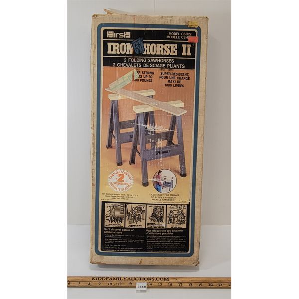 HIRSH 2 FOLDING SAWHORSES - IRONHORSE II 