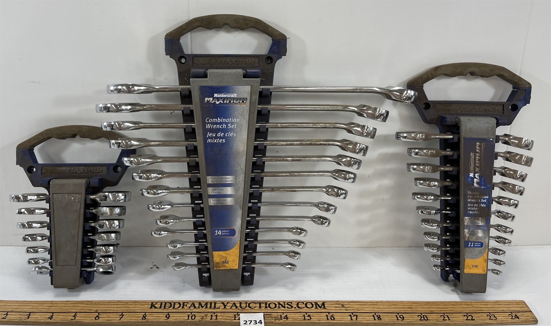 LOT OF 3 - MASTERCRAFT COMBINATION WRENCH SETS