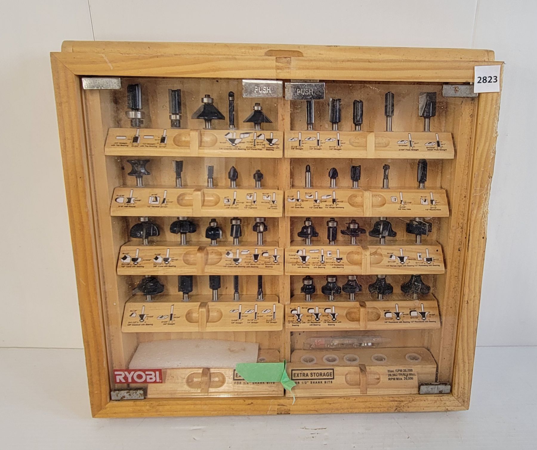 RYOBI ROUTER 1/4IN 40 PC BITS W/ CASE - Kidd Family Auctions