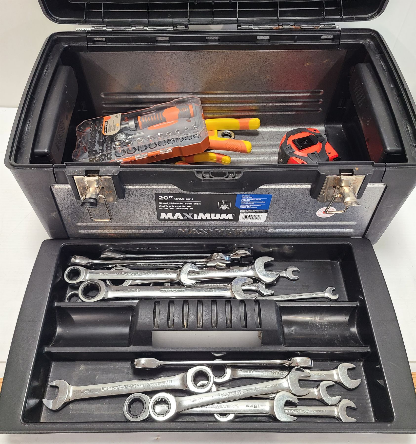 MAXIMUM TOOL BOX W/ CONTENTS