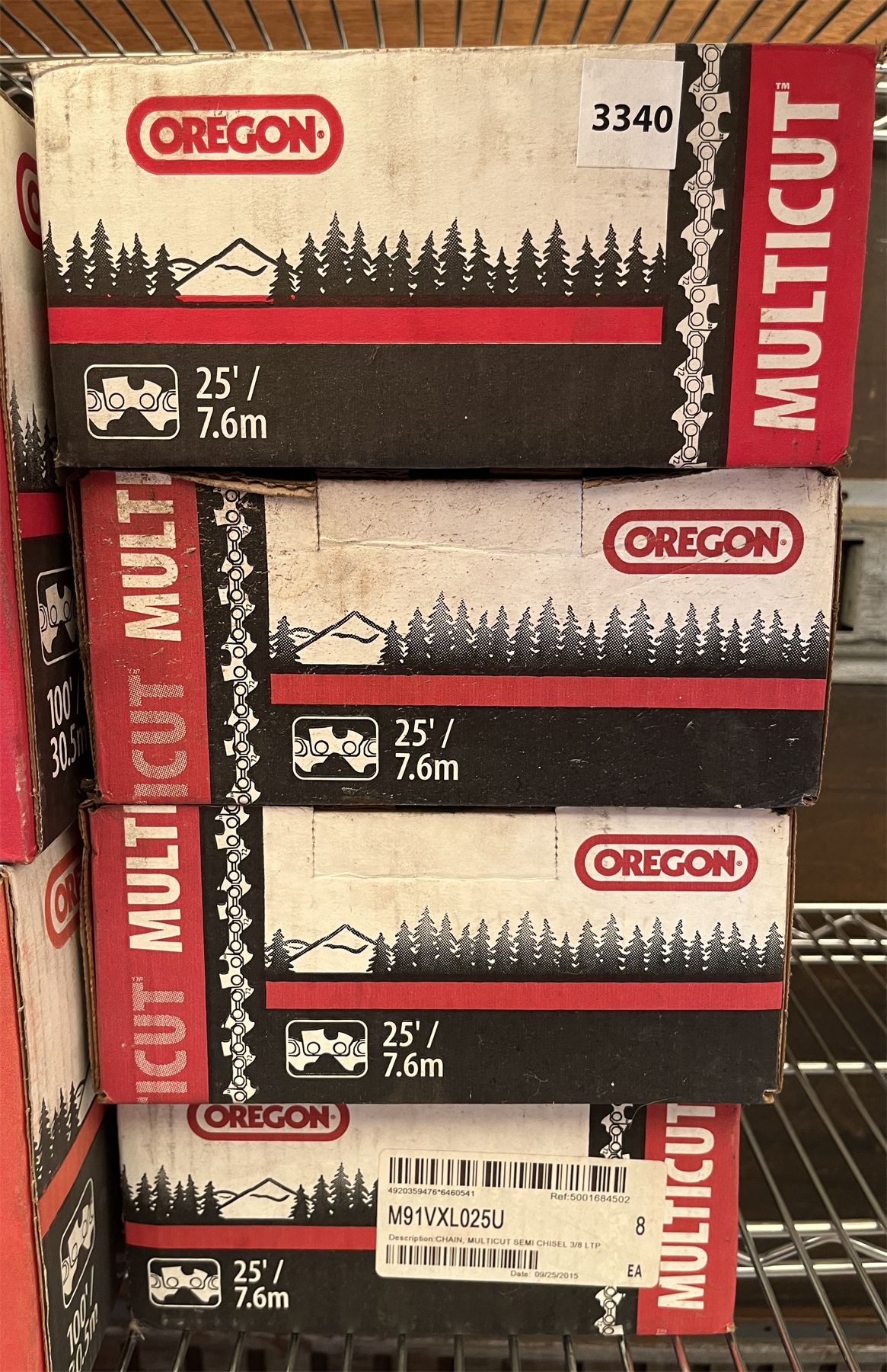 Oregon Chain Box OREGON - CHAINSAW - 100 FEET OF CHAIN - IN 4 SEALED BOX - Kidd Family ...