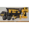 Image 1 : LOT OF 7 - DEWALT BATTERY PACKS, CHARGER & CORDLESS POWER DRILLS W/ BAG