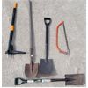Image 1 : LOT OF 5 - SHOVELS, GARDEN WEEDER & BOW SAW