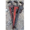 Image 1 : LOT OF 3 - RIDGID 18IN PIPE WRENCHES