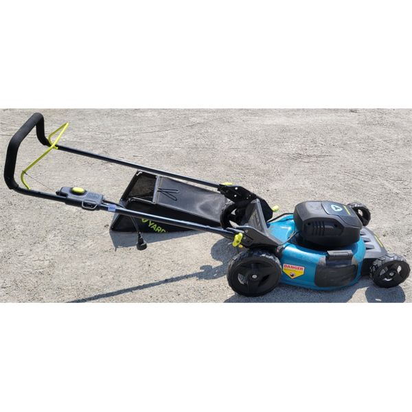 YARD WORKS CORDED PUSH LAWN MOWER W/ BAG