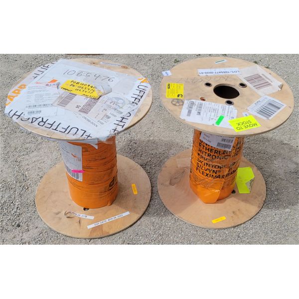 LOT OF 2 - 1 X 100M WIRE SPOOLS