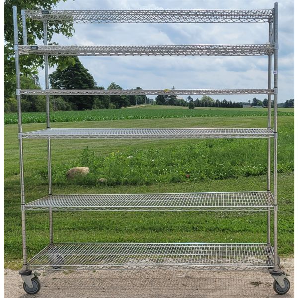 STAINLESS STEEL SHELVING UNIT - 6 SHELF