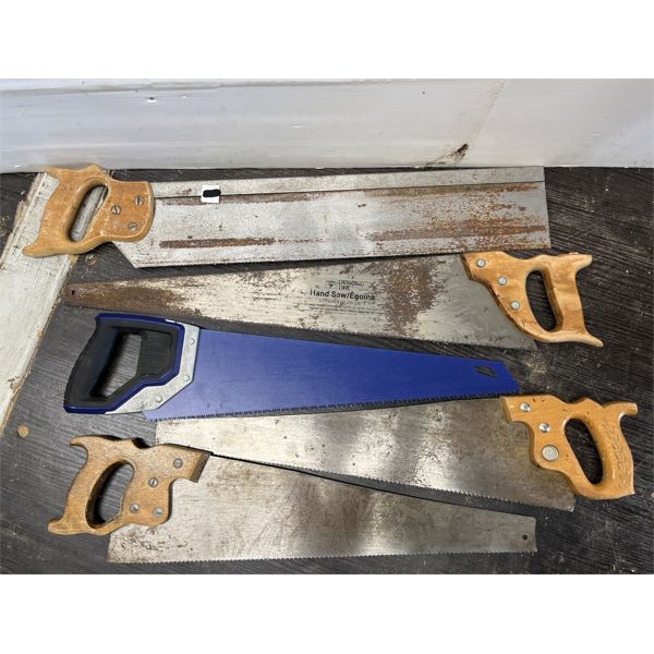 LOT OF 5 - MISC. SAWS - INCL IRWIN
