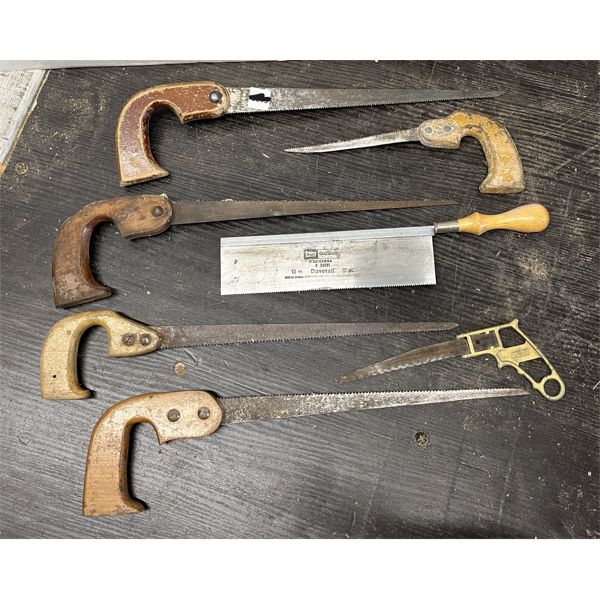 LOT OF 7 - MISC. SAWS - INCL DISSTON 