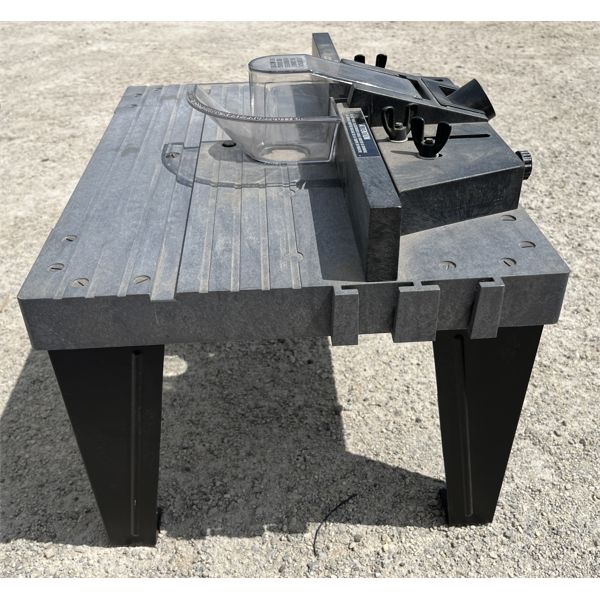 JOB LOT - MISC ROUTER PARTS - INCL BLACK & DECKER ROUTER KIT, TABLE, GUIDE, ETC. - SEE ALL PICS