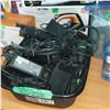 Image 1 : Bucket\Tote of Power Adapters | Cords