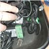 Image 2 : Bucket\Tote of Power Adapters | Cords