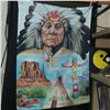 Image 1 : Cloth Curtain | Wall Hanging | Native Culture in Alberta | 28"x40"