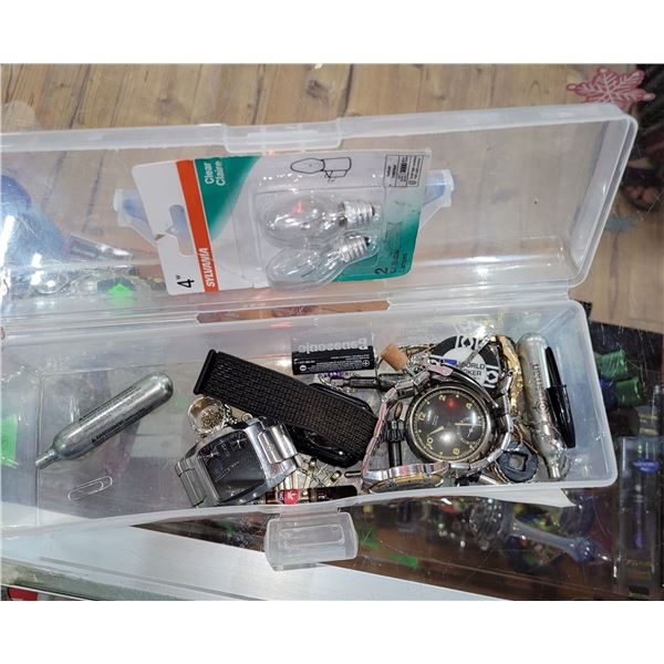 Plastic Box Full of Random Goodies