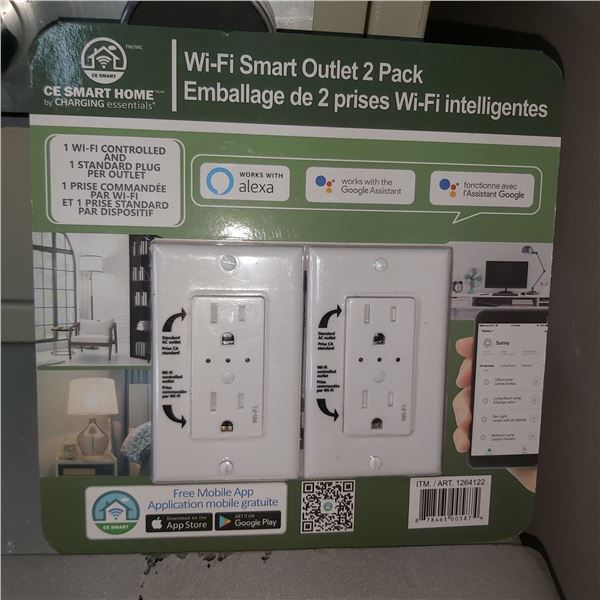 New | Wi-Fi Smart Outlet 2 Pack