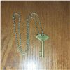 Image 1 : Necklace with Skeleton Key Crown Stamp & Lock Number