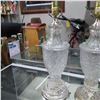 Image 2 : Set of Etched Glass/Crystal Lamps